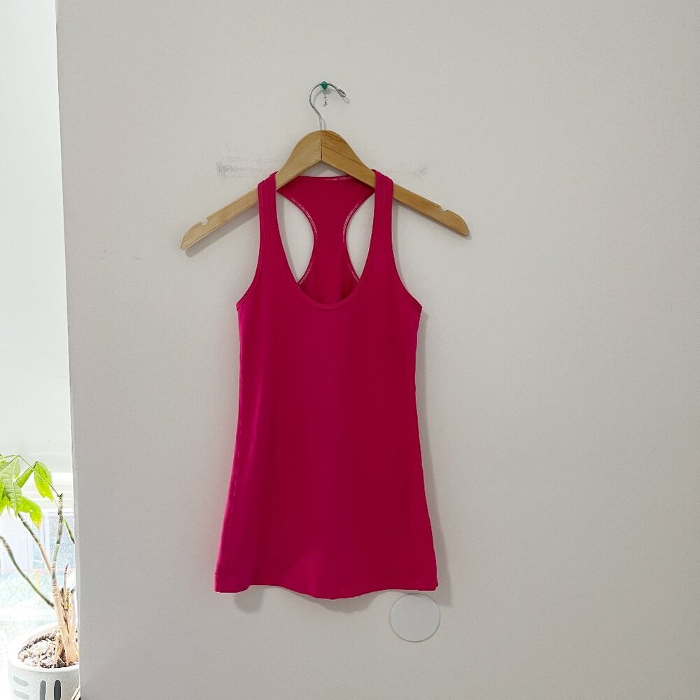 Lululemon Hot Pink Scoop Neck Racerback Workout Tank